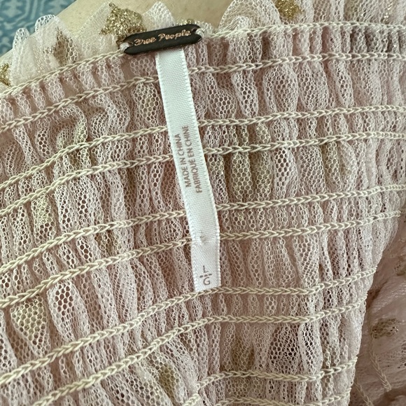 Free People Starbright Dress metallic gold bodice long tunic - Picture 16 of 16